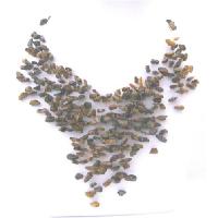 Tiger Stone Nugget Necklace Stone Chip Multiple Drop Tassel Lovely Necklace