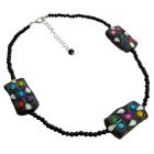 Valentine Mother's Day Gift Black Onyx Bead Handmade Necklace
