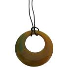 Round Glass Pendant Necklace Double Shaded Round Glass Pendant Necklace