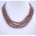 Fashion Necklace Redish Brown Style Long Necklace 62 Inches Long Necklace