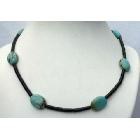 Custom Jewelry Onyx Tube Beads Flat Autumn Turquoise Bead Necklace