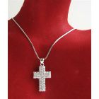 Fully Embedded Cross Pendant with Cubic Zircon Very Elegant & Classy Pendant Necklace