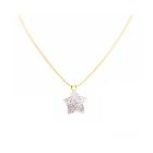 Gold Necklace Christmas Jewelry Star Pendant Fully Embedded Necklace