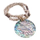 Abalone Pendant In Beige Beaded Necklace Gifts Year Party Jewelry