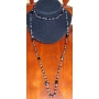 Long Chain Black Beaded accented Necklace