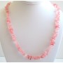 Soothig Stylish Necklace Rose Pink Nuggets Accented Long Necklace