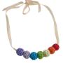 Rainbow Crochet Baby Shower Gift Necklace Jewelry