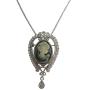 Prom Crown Queen Cameo Pendant Rhodium Plated Chain Necklace