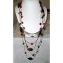 Long chain Multi Strands Beads Stone Necklace-WOW