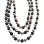 Long Pearl Necklace Brown Pearl Multifaceted Fancy Beads Jewelry