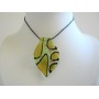 Fashionable Costume Jewelry Sexy Painted Glass Leaf Pendant Necklace