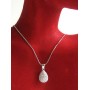 Pear Pendant Necklace Fully Embedded w/ Cubiz Zirconia Necklace