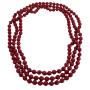 Passionate Romantic Jewelry Red Multi Faceted Beads Long Necklace