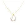 Beautiful Floating Heart Diamond Heart w/ Micron 18k Gold Chain