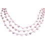 Wedding Necklace In Natural Freshwater Interwoven White Pink Mauve Pearls Handmad Long Necklace