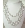 Long White Beads Pearls Multi Sizes Trendy Bead Long Necklace