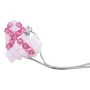 Pink Ribbon Puffy Heart Pendant Necklace