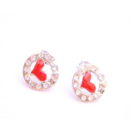Valentine Fancy Stud Earring Cubic Zircon Diamante Earring Return Gift
