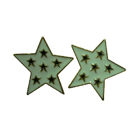 Star Shaped Earrings w/ Small Stars Embedded Christmas Time