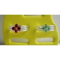 Stunning Red & Green Flower Toe Rings Alloy Metal Toe Rings