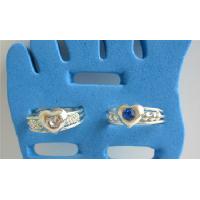 Heart Foot Toe Rings w/ Simulated Crystals Embedded Toe Rings