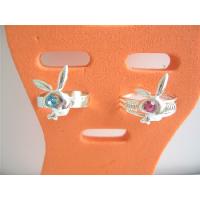 Very Stylish Rabit Style Toe Rings w/ Simulated Crystals Embedded