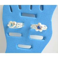 Flower & Heart Foot Toe Rings w/ Simulated Crystals Embedded Cuff Adjustable Toe Rings