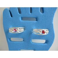 Silver Beads Red Fuschia Beads Adjustable Cuff Foot Toe Rings