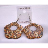 Resin Beads In Multi Shad Color Dangling Earrings