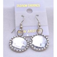 Clear Crystals Earrings Earrings Simulated Faceted Crystals Round Earrings Earrings