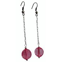 Dainty Pink Earrings Sweet Pink Acrylic Bead Earrings High Quality But For Dollar Dangling Earrings 