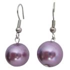 Fancy Synthetic Dark Purple Pearls Earrings Earrings