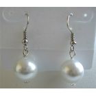 White Synthetic Pearls Earrings