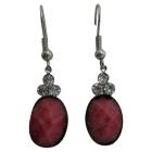 Padparascha Stone Colored Ethnic Dollar Earrings Oval Shaped Earrings