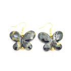Cheap Holiday Gifts Dollar Earrings Black Butterfly with Gold Hook Earrings