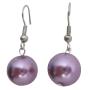 Fancy Synthetic Dark Purple Pearls Earrings