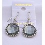 Crystals Earrings Black Diamond Simulated Crystals Earring