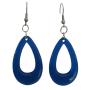 Cool Smashing Dollar Earring In Blue Glass Teardrop Earrings