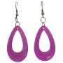 Dollar Jewelry Sexy Purple Glass Teardrop Earrings