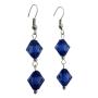 Dollar Earrings Simulated Crystals Sapphire Crystals Bicone Earrings