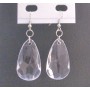 Transparent Bead Jewelry Polygan Bead Earrings Clear Dollar Earrings