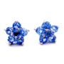 Birthday Gift Return Earrings Blue Flower Stud Earrings