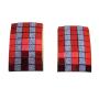 Red color Rectangular Shaped Shiny Earrings