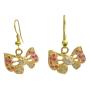 Golden Butterfly Jewelry Pink Butterfly Earrings