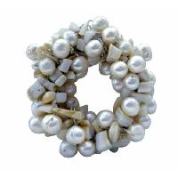 Bridal Bridemaides Dress Brooch Handcrafted White Freshwater Pearls Brooch Pin Wedding Brooch