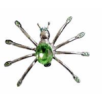 Peridot Crystals Brooch Spider Brooch In Peridot Crystals Brooch Pin