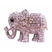 Elephant Brooch Elephant Fully Embedded w/ Cubic Zircon Brooch