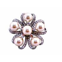 Ivory Pearls Brooch Wedding Bridal Bridemaids Dress Brooch Framed With Cubic Zircon Cake Brooch