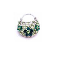 Cute Purse Brooch Prom Peridot Crystals Fully Embedded Pin Brooch :  embedded crystals brooch pin crystals pin crystals pin brooch