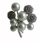 Opal Pearls & Cubic Zircon Cute Pin Brooch